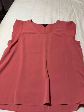 Express Coral Pink Flutter Sleeve Top